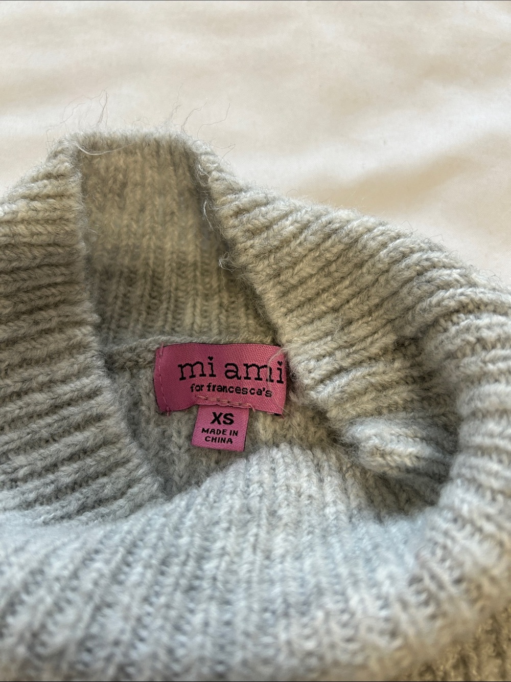 miami Gray Ribbed Turtleneck Sweater Dress - Picture 4 of 9